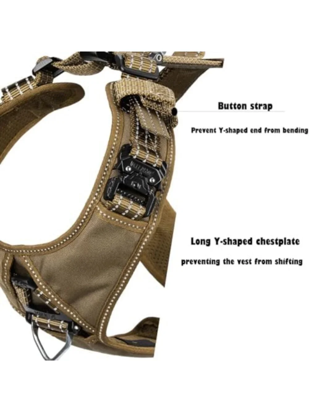 Adjustable Dog Halter Harness with Metal Buckles | Vest for Large Breeds